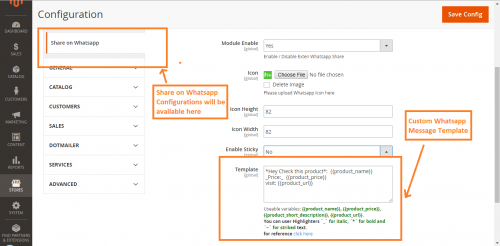 admin configurations