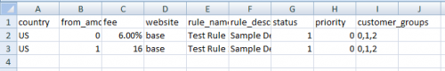 Import CSV format